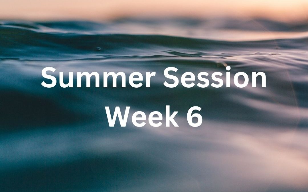 Summer Session Week 6; Monday, July 29th – Sunday, August 4th